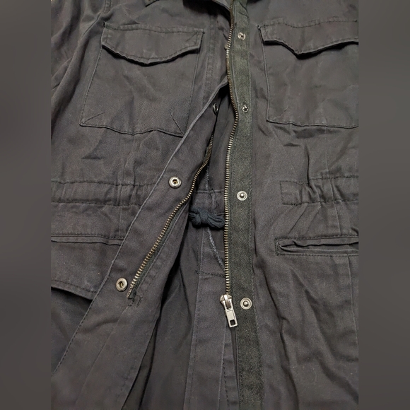 a.n.a Dark Navy Blue Utility Jacket With Pockets - Picture 7 of 16